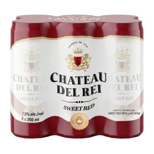 Chateau Del Rei Sparkling Sweet Red Wine (6 x 250 ml)